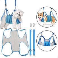 Dog Grooming Hammock Easy to Clean Comfortable for Small Dogs Breathable Bathing Cleaning Claw M mėlyna