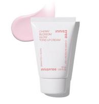 Innisfree Vyšnių žiedų švytėjimo tonizuojantis kremas / Odai priglundantis tonizuojantis kremas 50ml | Šviesinantis ir drėkinantis Glow Tone-Up Cream
