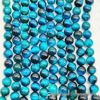 Zhiyue Papuošalai Karališkai Mėlyni Tigro Akies Karoliukai - „Pasidaryk pats“ Rankų Darbo Karoliukų Aksesuarai Apyrankėms 4mm (approx. 90 beads)