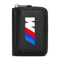 Odinė automobilio vairuotojo pažymėjimo, asmens tapatybės kortelės, banko kortelės piniginė, automobilio stilius BMW M E34 E36 E60 E90 E46 E39 E70 F10 F20 F30 X5 X6 X1 M3 M5 M6 E71 F01 F02 F87 juoda