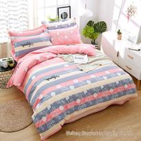Šepečiu apdorotas antklodės užvalkalų komplektas - 1,5 m, Vienas vnt., Vasarinis svoris, Paprastas raštas, Plonas paklodė Duvet Cover 1.5*2.1m