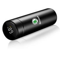 500 ml Išmanusis termosas su filtru Kavos gėrimo buteliukas Temperatūros rodiklis Skoda Yeti Fabia Kodiaq Kamiq Superb Octavia Enyaq Rapid Karoq Atnaujintiems modeliams juoda