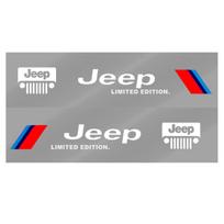 2 vnt. 3D lipdukai automobiliui Auto šoninės kėbulo sportiniai lipdukai Decals Automobilio priedai Jeep Compass priedui Renegade Wrangler Gladiator Cherokee JL JK balta