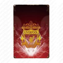 Vintažinis metalinis ženklas Liverpool Kavinė Baras Naktinis Klubas Logotipas 20x30 cm
