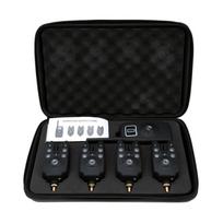Lixada Wireless Fishing Bite signalizacijos rinkinys Skaitmeninis žvejybos signalizacijos rinkinys LED signalizacijos indikatorius įspėjimo varpas JY-19 juoda