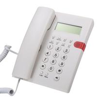 Stacionarus stacionarus telefonas be baterijų su skambinančiojo atpažinimo funkcija, reguliuojamu LCD ekrano ryškumu balta