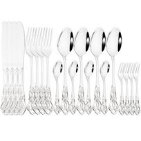 20Pcs Gold Dinnerware Set Food Grade Stainless Steel Cutlery Set Dinner Knife Fork Spoon Royal Silverware Mirror Flatware Set sidabras