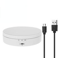 Maksimali apkrova 4KG daugiafunkciniai besisukantys ekrano stovai Elektriniai pasukami 360° sukimosi stalai, be triukšmo besisukantis stalo papuošalų stovas balta