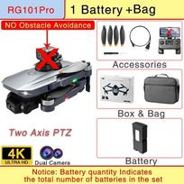 RG101 PRO UAV 8K dviejų ašių karkasas HD dvigubos kameros lazerinis kliūčių išvengimo šepetėlis variklis GPS 5G WIFI FPV keturkopterio žaislas 5000m Without OAS-1B