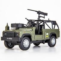 1/32 „Land Rover Defender“ lydinio žvalgybinio automobilio modelis, liejamas metalinis karinis kovinis visureigis, šarvuotas automobilis, modelis vaikams, žaislas, dovana 1/32-Size:16*7*6cm žalia