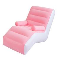 Svetainės formos pripučiama sofa kėdė Pigūs vieno dizaino sofa „Lazy Divano“ namų baldai rožinė