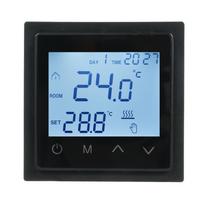 Pažangus skaitmeninio ekrano termostatas 16A grindų šildymo temperatūros reguliatorius su LED jutikliniu jutikliu juoda