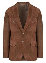 Stylish Handmade Elegant Formal Party Men's Brown Sheepskin Suede Leather Blazer XS ruda