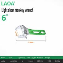 LAOA Reguliuojamas veržliaraktis Lengvas Didelė anga Trumpa rankena Daugiafunkciniai Mini veržliarakčiai