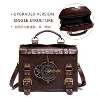 „Messenger“ krepšys, odinis retro stiliaus portfelis, „Steampunk Crossbody“ rankinė, skirta moterims Lolita Gothic kostiumo aksesuaras Vintažinis darbinis krepšys kryžminiam kūnui