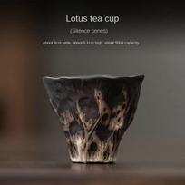200ml Rankų darbo Reljefinis Lotoso Keraminis Arbatos Indelis Wabi Sabi Stiliaus Dangteliu Dengtas Dubenėlis Grubaus Molio Arbatinukas Gaiwan Kung Fu Arbatos Rinkinys Dovana