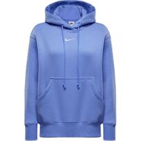 Nike Sportswear Phoenix Fleece Swoosh Vienspalvis Laisvas Patogus Ilgomis Rankovėmis Gobtuvas Moteriški gobtuvai Pulse-Gem-Blue DQ5861-494 S