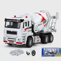 1/40 Mastelio Metalinis Lietas Elektrinio Maišytuvo Automobilio Modelis Metalinis Sunkusis Cementvežio Automobilio Modelis Vaikams Skirtas Žaislas Dovana balta