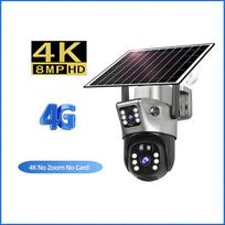 10x priartinimas 4G SIM saulės kamera lauke 6K 12MP trijų objektyvų HD naktinio matymo IP stebėjimo kamera Saugumo apsauga PTZ CCTV kamera 4K Cam No Zoom