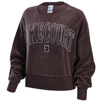 Nike Court Heritage Loose Fit Crew Neck Tennis Sweatshirt Women sweatshirt Baroque-Brown Light-Redwood Velvet-Brown FQ2243-237 XS