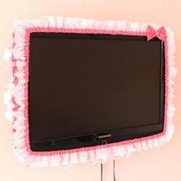 Madingas televizoriaus apsaugas nuo dulkių – Nereikia nuimti norint naudoti, Tinka 32-50'' ekranams 24-30 inches šviesiai rausvos spalvos