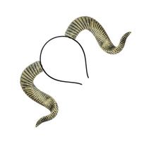 Detachable Goat Horn Headband For Halloween Costume Cosplay Event Punk Themed Party Dressingup Headpiece for Adult C2