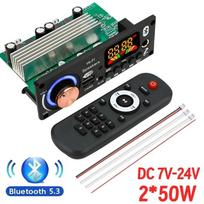 200W Stiprintuvas Bluetooth 5.3 „pasidaryk pats“ MP3 WAV Dekoderio plokštė DC 12V 50W 100W Belaidis Automobilinis USB MP3 Grotuvas TF Kortelės Lizdas USB FM su Mikrofonu