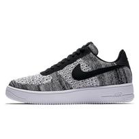 Nike Air Force 1 Flyknit 2 Black Pure Platinum sportbačiai AV3042-001 41