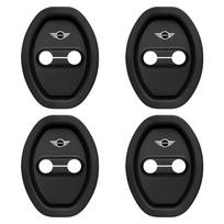 4 vnt. Automobilio durų ribotuvų dangteliai Durų užrakto apsauginiai dangteliai BMW Mini Cooper F54 F55 F56 R56 R60 SONE Roadster Clubman Coupe black