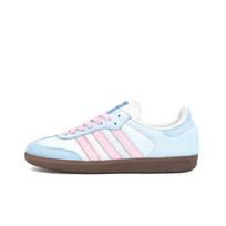 Adidas Originals SAMBA OG Slip Resistant Abrasion Resistant Low top Skateboard Shoes Unisex Blue Pink B75806(Team354-) 44⅔