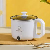 Daugiafunkcinis elektrinis puodas: Karštasis puodas, garų puodas, keptuvė ir išmanusis mini kaitinimo puodas bendrabučiams ir buitiniam naudojimui 1.8L Non-stick Pot Inner with 8 Gifts