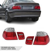LED Galiniai Žibintai, komplektas skirtas BMW E46 (01-05) Sedan, skaidriais posūkiais