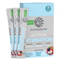Sunwarrior „Warrior Active Hydration Electrolytes“, kokoso-mėlynių – 18 maišelių