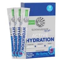 Sunwarrior „Warrior Active Hydration Electrolytes“ mėlynių ir aviečių skonio – 18 maišelių