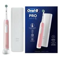 „Oral-B Pro 1“ elektrinis dantų šepetėlis + dėklas – rožinis