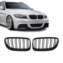 Performance dvigubos grotelės, komplektas skirtas BMW E90 / E91 LCI (08-11), juodos blizgios