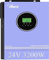 3200W hibridinis saulės energijos inverteris "Pure Sine Wave Inverter" 24V DC į 220-230V AC, integruotas 80A MPPT saulės įkrovos valdiklis, tinka namams, nameliams ant ratų, tinka 24V