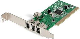 4 prievadų PCI 1394a "FireWire" adapterio kortelė - 3 išoriniai 1 vidinis