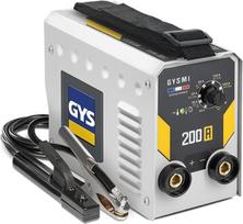 GYS, GYSMI 200A suvirinimo aparatas su dengtu elektrodu 200A vienfazis 230V (MMA) lanko jėgos antitikslingas karštas paleidimas su elektrodo laikikliu įžeminimo kabelis