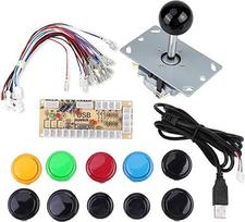 Joystick USB Encoder Kit Mit 10 Tasten + PC-Spiele Schwarz + USB-Encoder Für MAME PC DIY Teile Kits [Windows] -Controller Für Retro-Spiele Und Andere Sammlerstücke