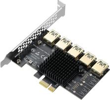 PCIe 1 į 5 PCI Express prievadas Pcie Riser kortelė PCI Express USB 3.0 adapterio kortelė Ethereum ETH Bitcoin kasybos prietaisų
