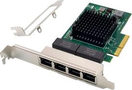 PCIe Gigabit Ethernet serverio adapteris su keturiais prievadais NetXtreme BCM5719 Chipset PCI Express 1000m tinklo LAN kortelė, skirta Windows Server, Linux, Ubuntu, VMware (BCM5719-4P)