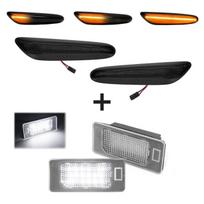 LED dinaminiai posūkiai ir LED numerių apšvietimas, komplektas skirtas BMW E92 / E93