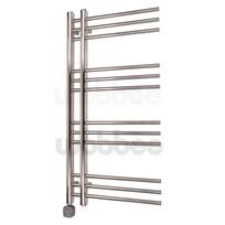 Elektrinis rankšluosčių džiovintuvas WOBBEE GLASTON BRUSHED NICKEL PVD 50x100cm braižyto nikelio spalvos kairinis su tenu paslėptu montavimu