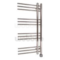 Elektrinis rankšluosčių džiovintuvas WOBBEE GLASTON BRUSHED NICKEL PVD 50x100cm braižyto nikelio spalvos dešininis su tenu paslėptu montavimu