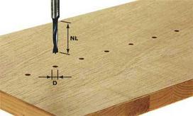 Kaiščių skylių grąžtas Festool; Ø10x53,5 mm
