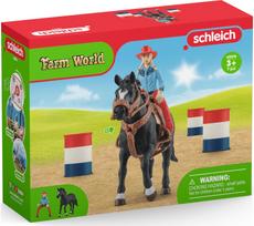 SCHLEICH FARM WORLD Kaubojė ant žirgo