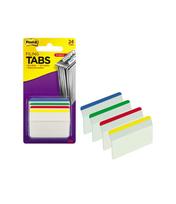Lipnūs žymekliai POST-IT, dideli, lenkti, 24 lapeliai, 4 spalvos