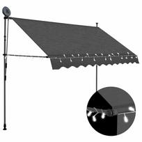 Rankiniu būdu ištraukiama markizė su LED, antracito, 250cm