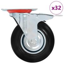 Pasukami ratukai su stabdžiais, 32 vnt., 125 mm
